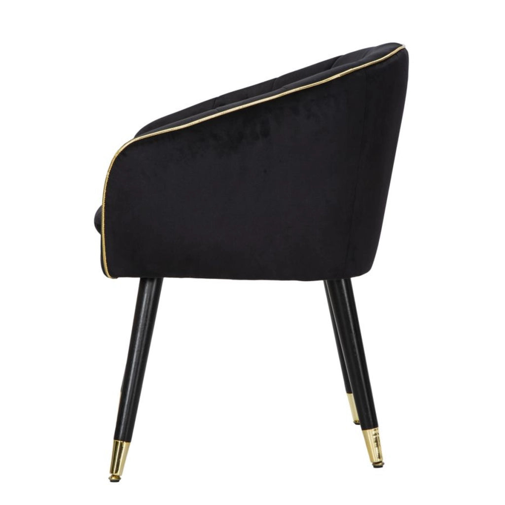 Poltrona VKH317, Nero, Legno, 62x58x78 cm