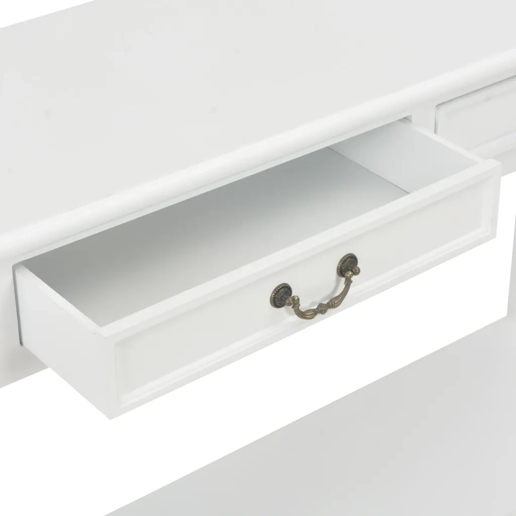 Tavolo Consolle | Tavolo d'Ingresso Bianco 110x35x80 cm in Legno