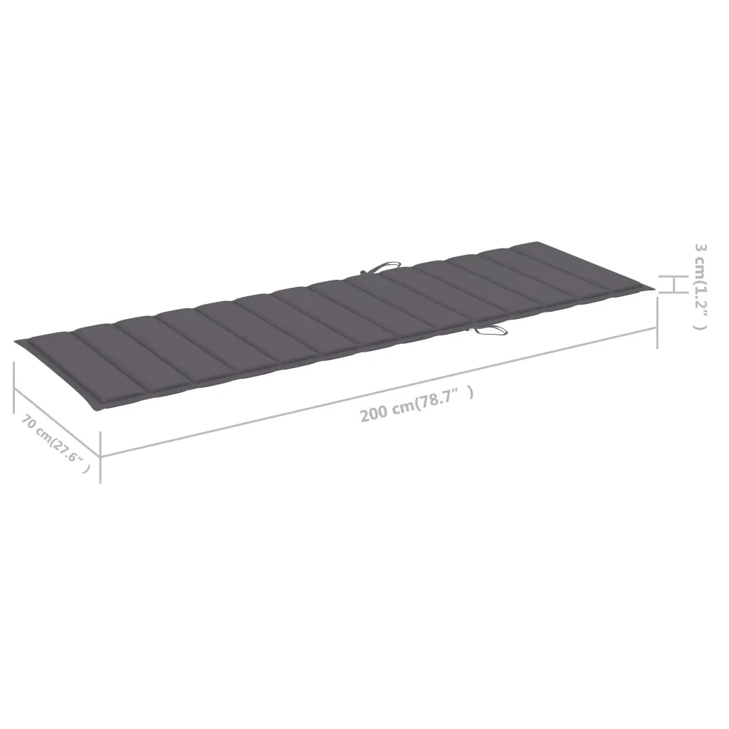 Lettino Prendisole | Sdraio da giardino | Lettino da sole da Giardino con Tavolino Cuscino Legno Pino Impregnato