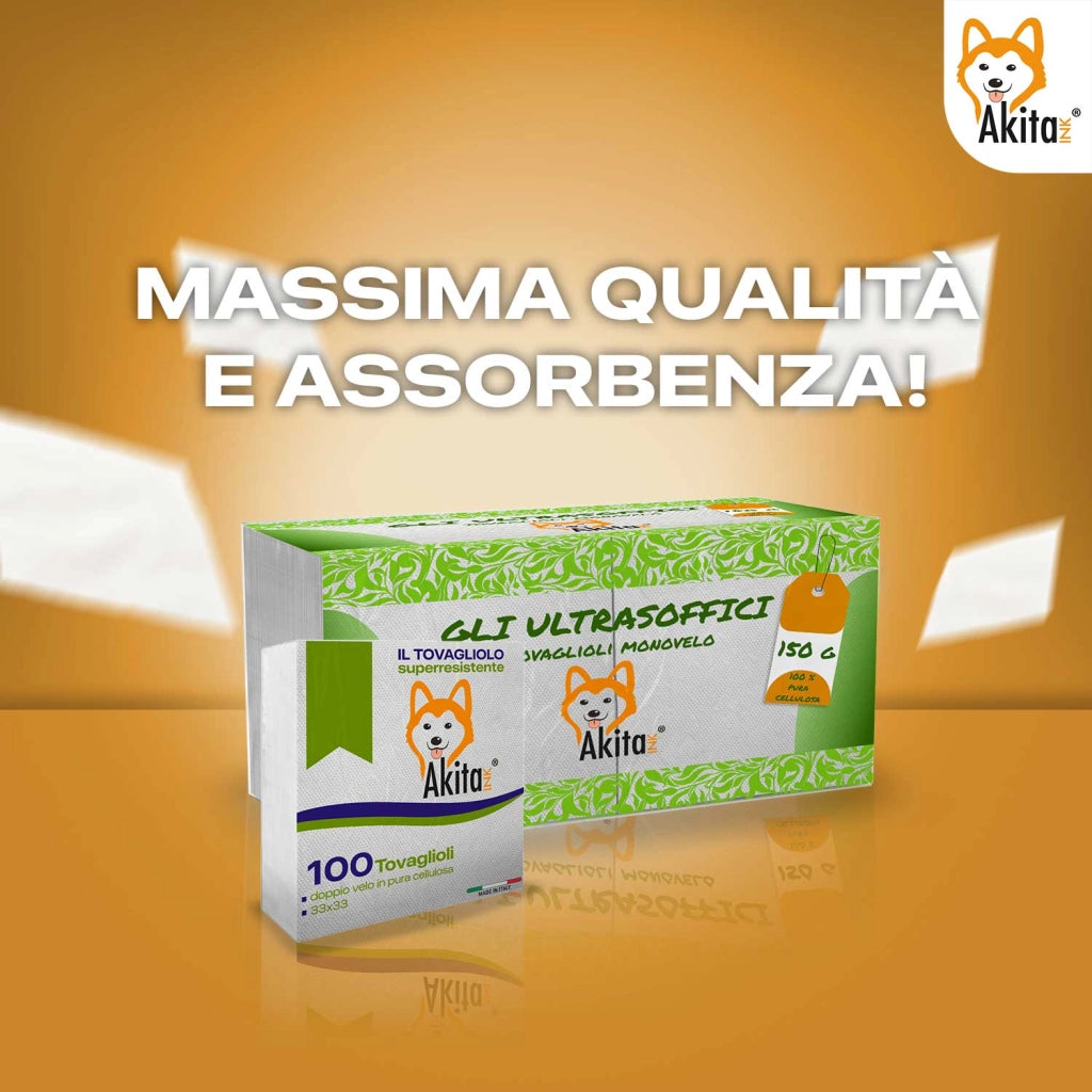Kit Akitaink S650 Tovaglioli Bicchieri e Palette Completo