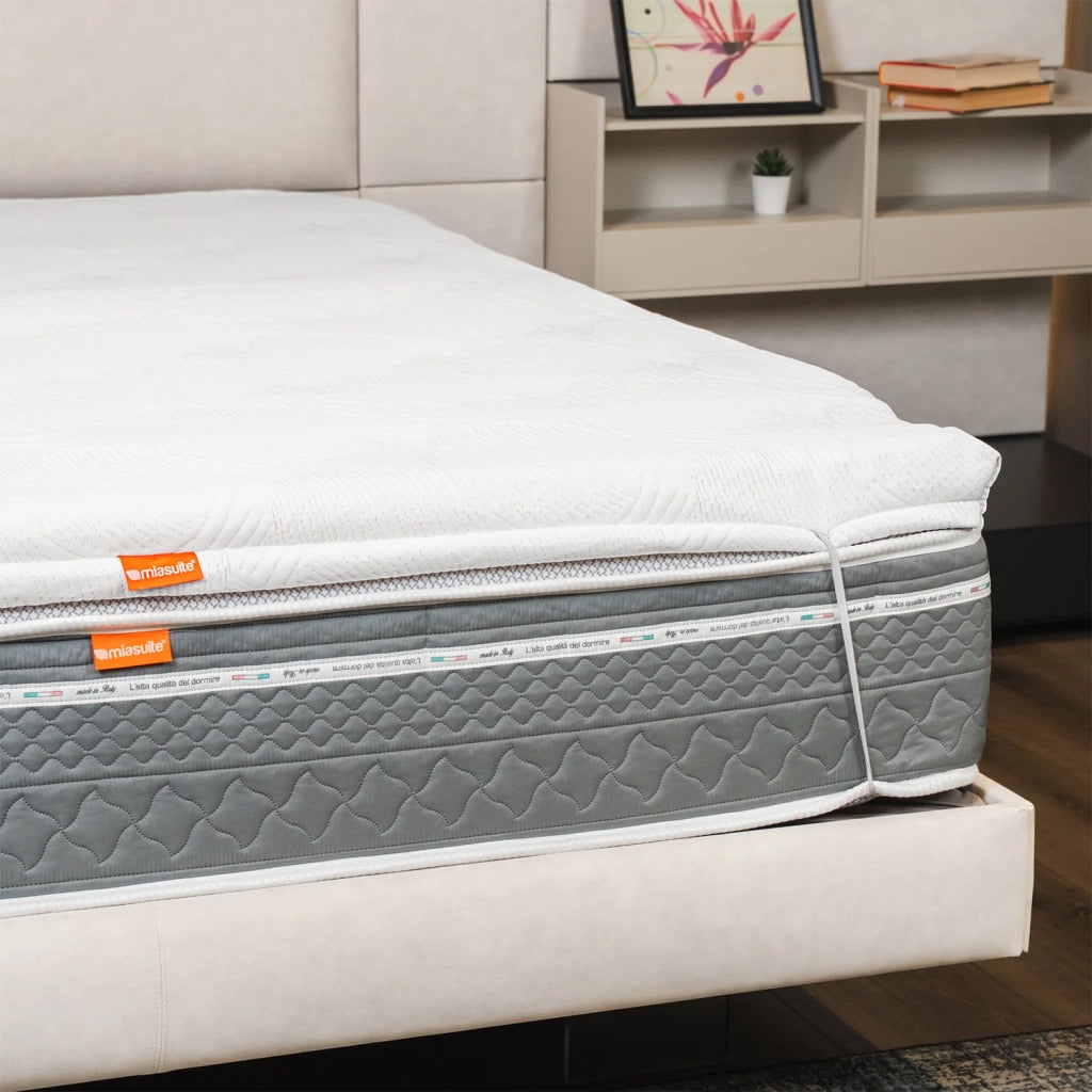 Topper Memory Foam 160x200 - alto 5 cm, a portanza differenziata, sfoderabile | Correttore H5