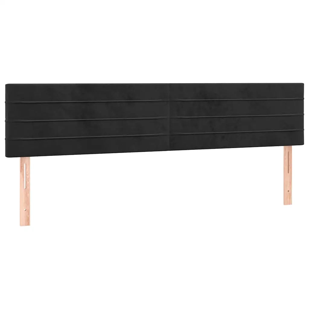 Letto a Molle con Materasso e LED Nero 180x200 cm in Velluto 3134479