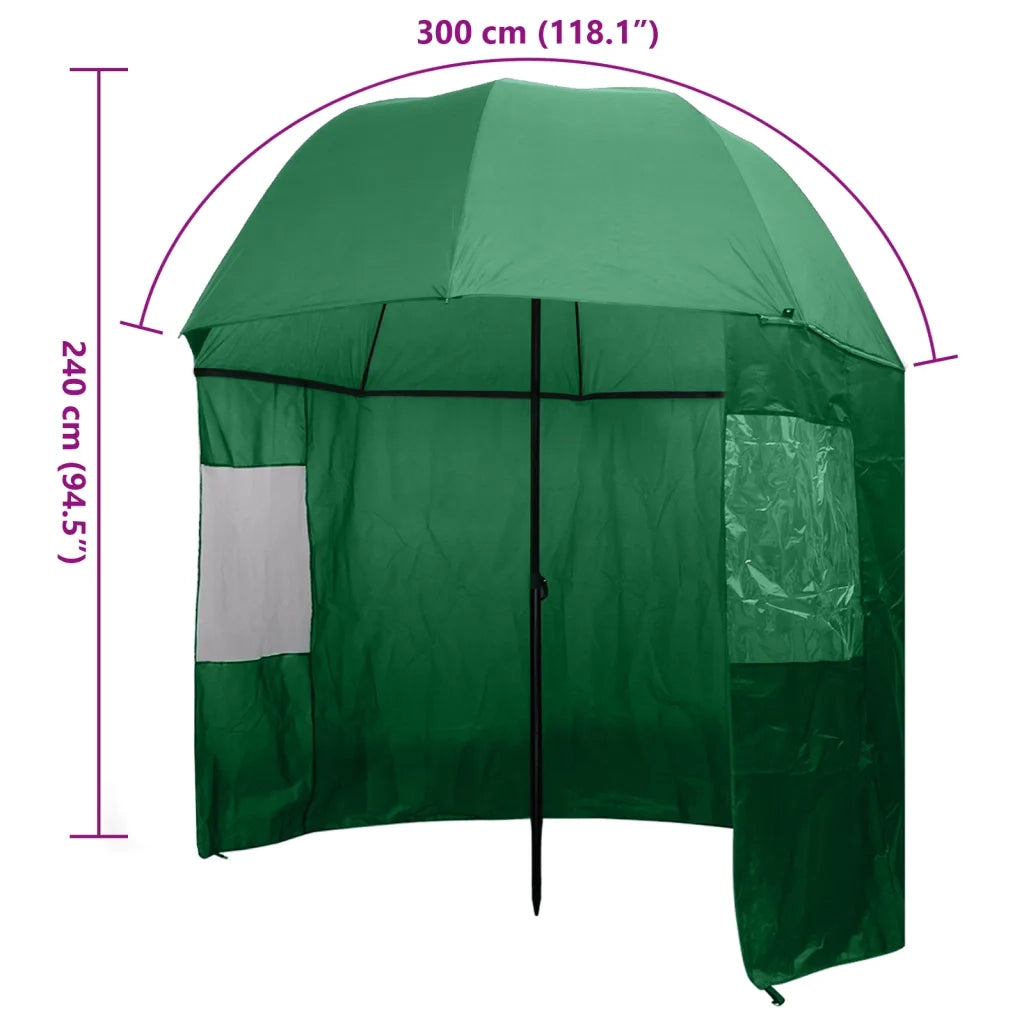 Ombrello da Pesca-Ombrello da esterno Verde 300x240 cm