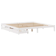 Giroletto senza Materasso Bianco 200x200 cm Legno Massello Pino 3301445