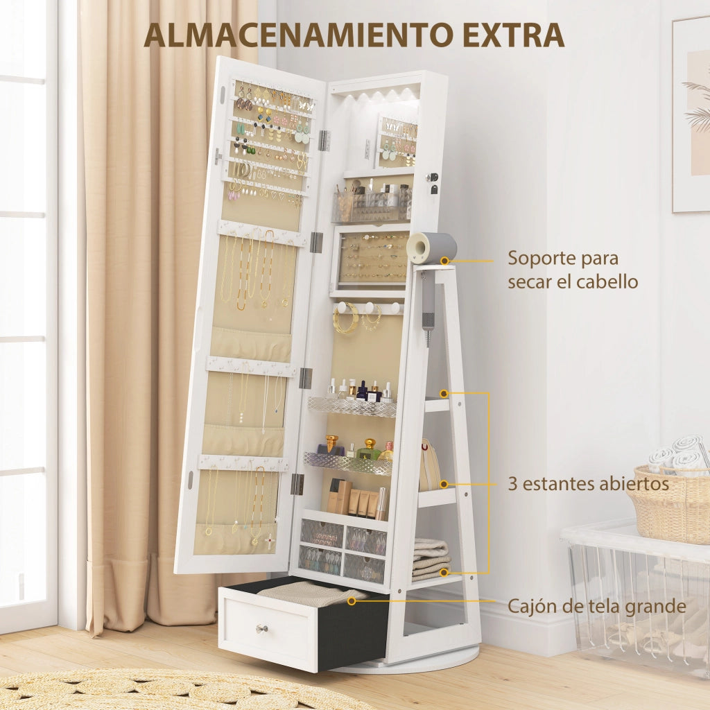Armadio con specchio e luci LED ¨C Minimal ¨C bianco 60x40x180