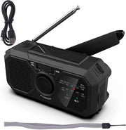 Radio a Nucleo di Pioggia – Radio Portatile & Solare con USB, Lampada LED & Powerbank – Radio FM per Campeggio & Esterno