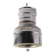 MARAL MP12F-DP13-18 Adattatore Inox Doppia Parete Parete Interna AISI 316L-V2 Parete Esterna AISI 304 Isolamento in Lana di Roccia 25 mm colore Acciaio