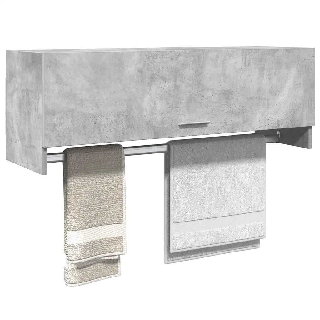 Armadio Grigio Cemento 100x32,5x35 cm in Legno Multistrato CFW8752473