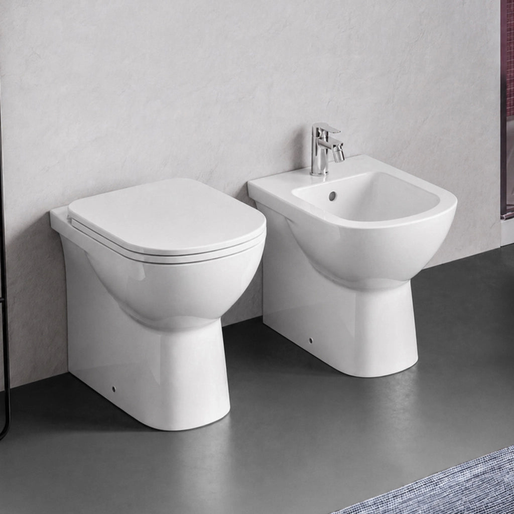 Vaso filomuro scarico universale bianco Gemma 2 di Dolomite