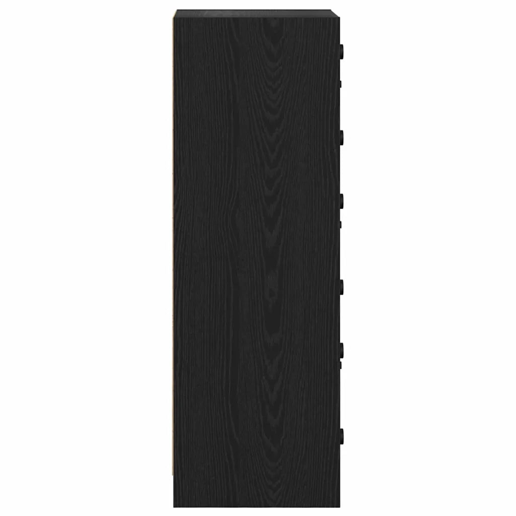 Credenza-Buffet-Armadio da cucina Rovere Nero 35 x 37 x 109 cm Legno multistrato