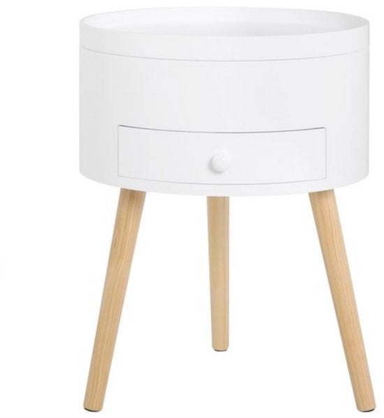 Cassettiere Scandinava - robusta e compatta - design lineare e stile in tempo - moderno MDF - bianco - 38x38x50 cm