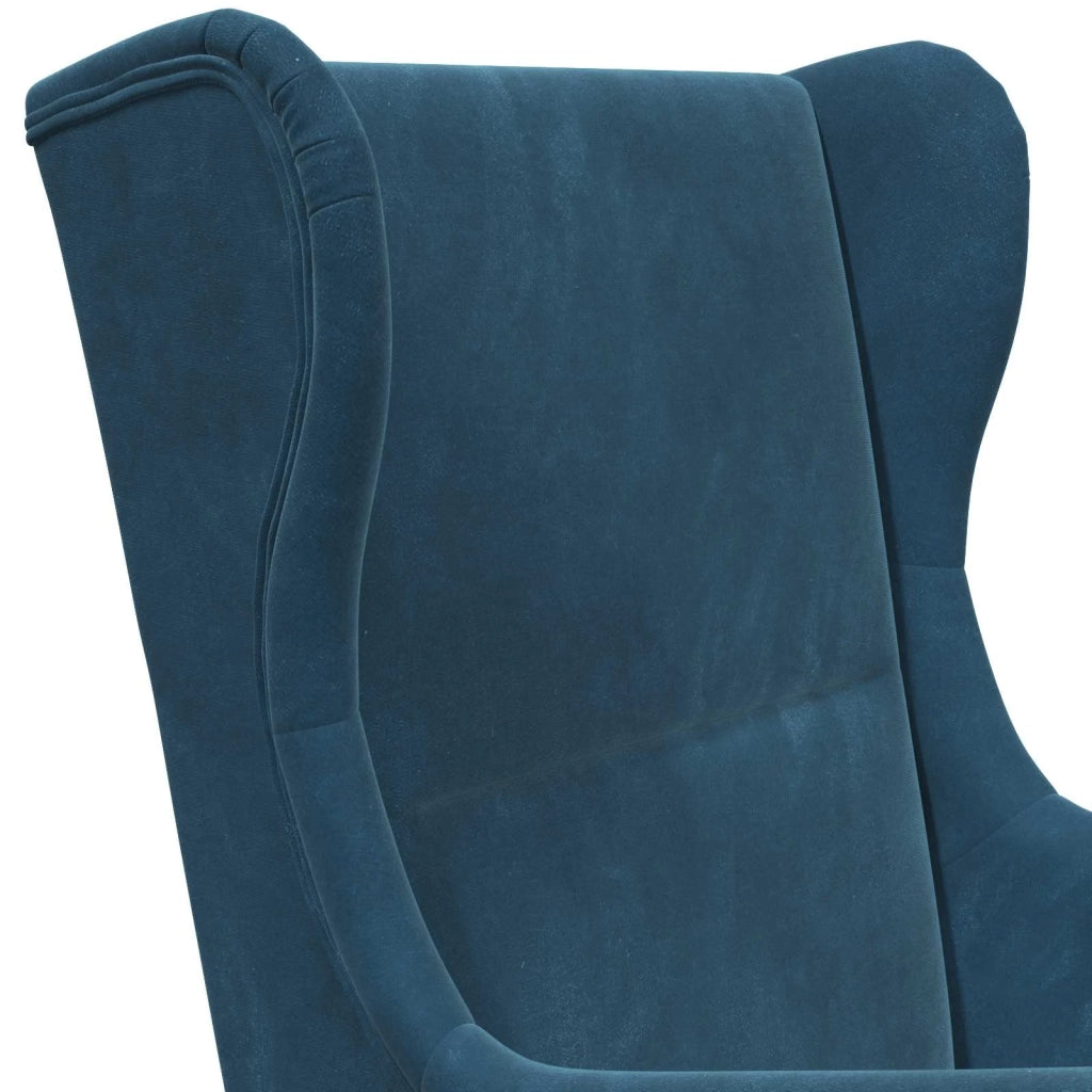 Poltrona-Divano Sedia Blu Velluto 880844