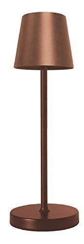 Vigor 3428530 Lampada da tavolo in alluminio 180 lm 2,2 W dimmerabile ricaricabile USB 9 h autonomia altezza 38 cm colore Caffe'