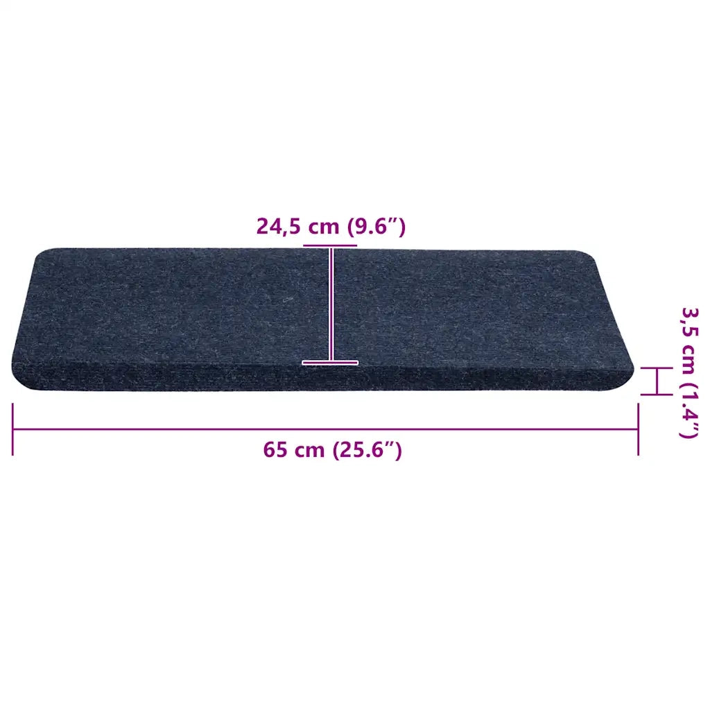 Tappetini Autoadesivi per Scale 30 pz | Gradini per Scale Blu 65x24,5x3,5 cm