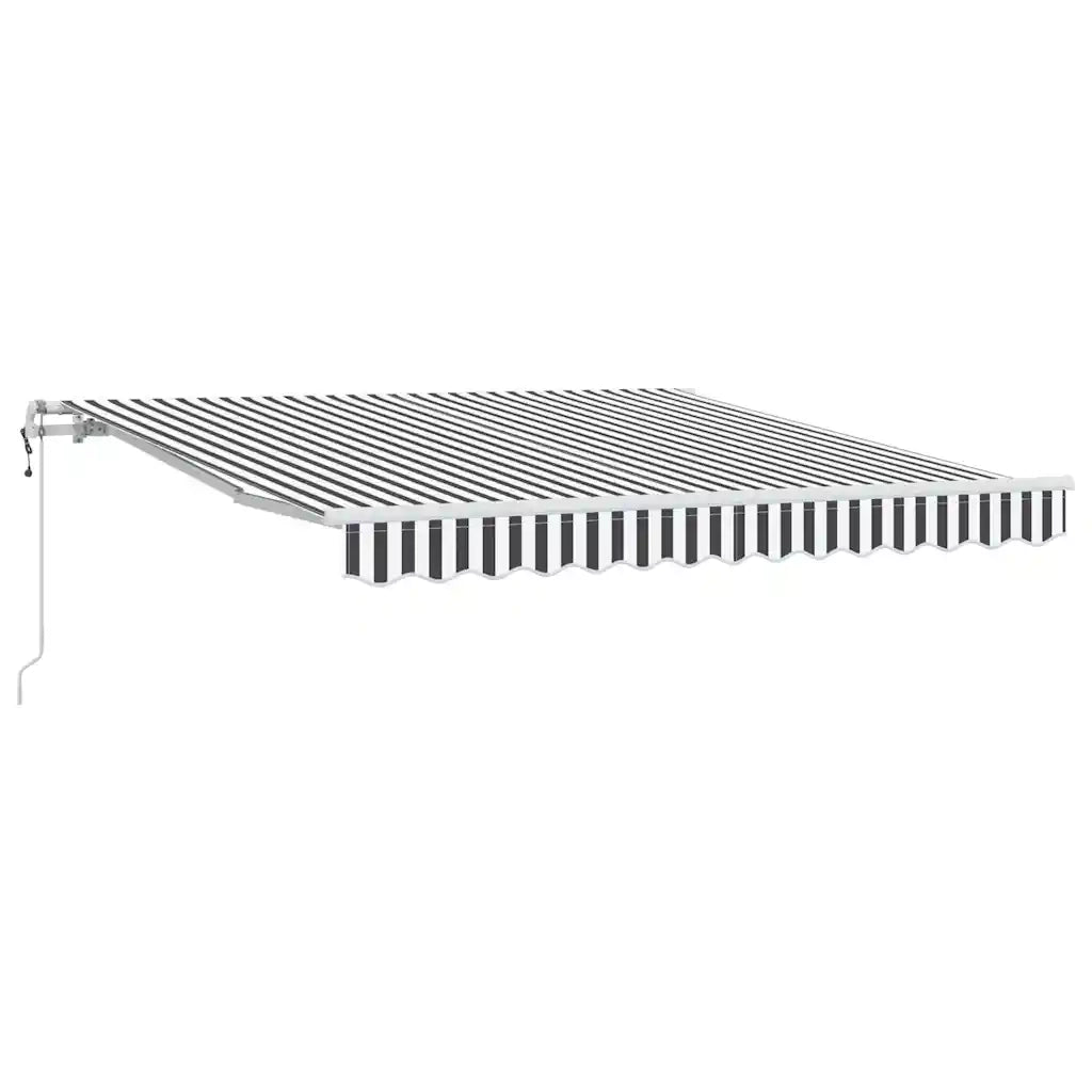 Tenda Sole Retrattile Automatica 300x250 cm Antracite e Bianco
