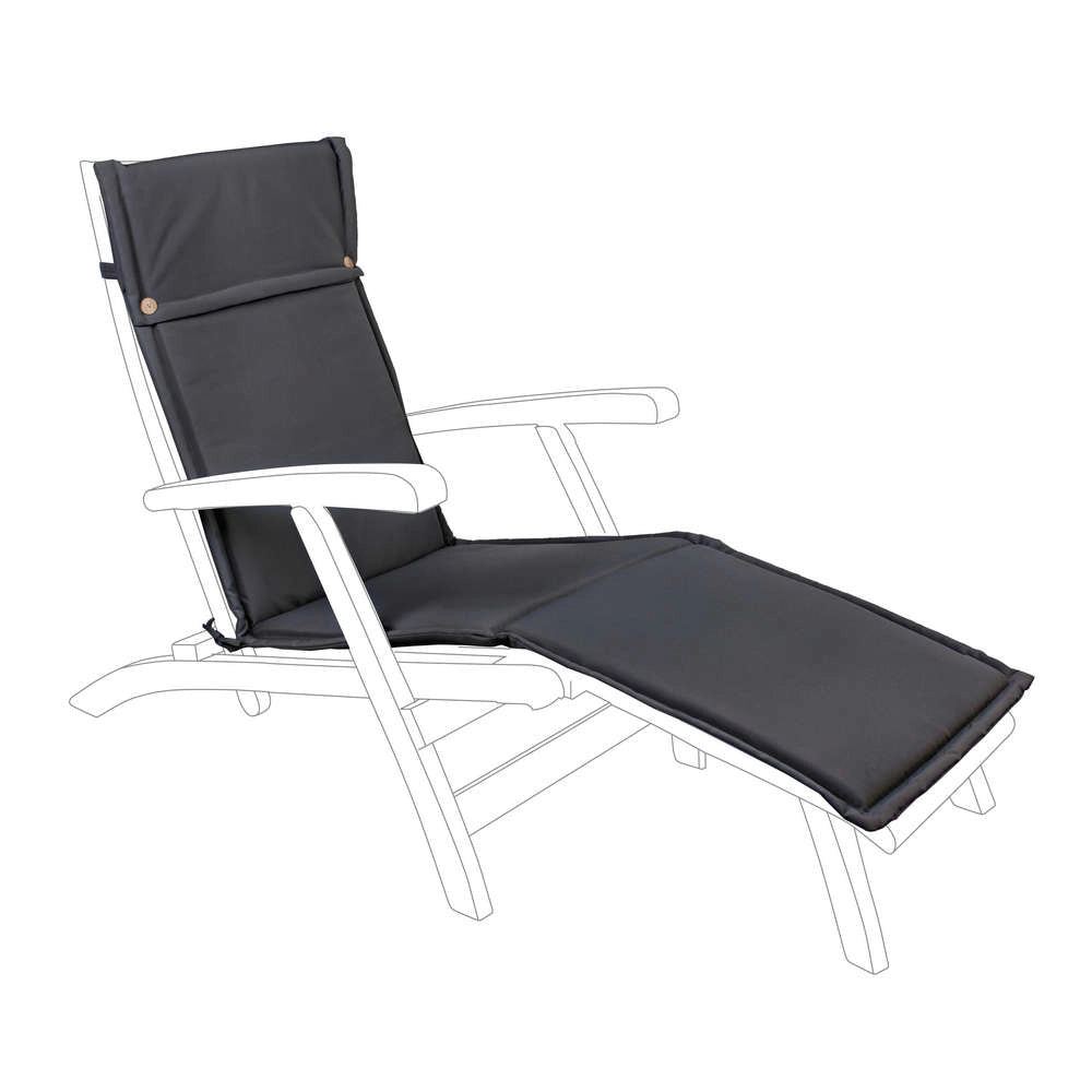 Cuscino Lettino Sedia Sdraio Chaise Longue Esterno Sfoderabile Steamer Bizzotto Colore: Antracite Steamer