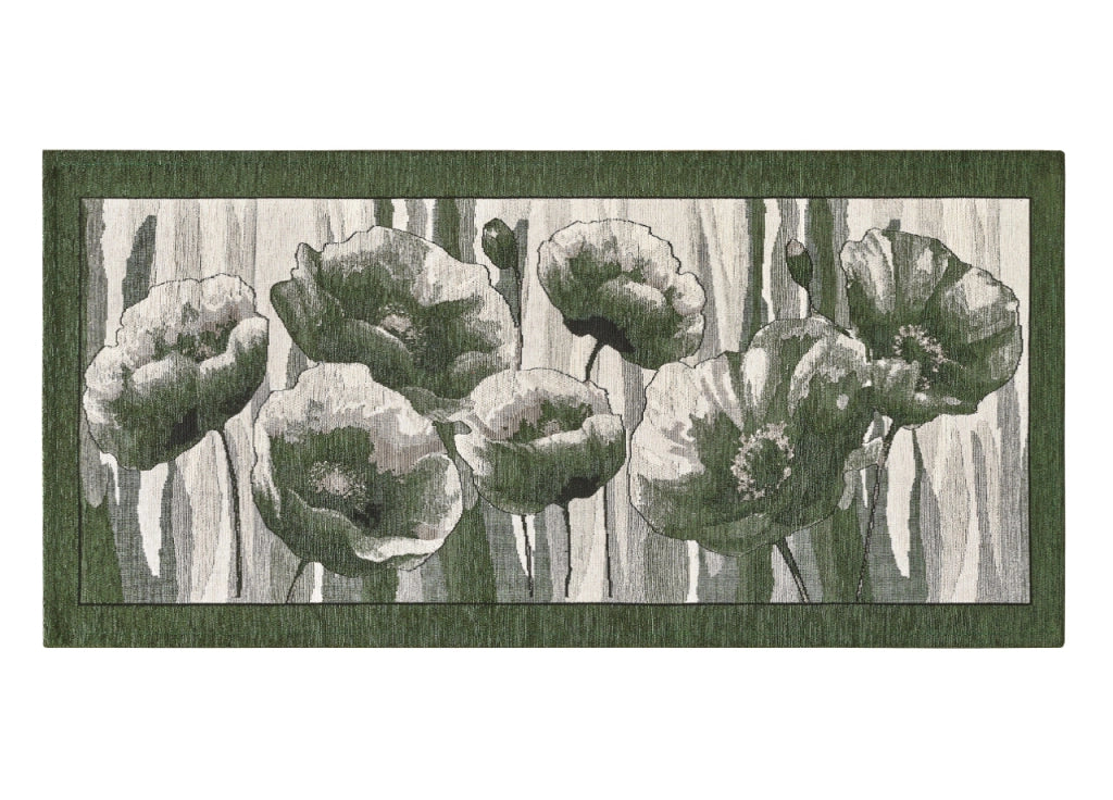 Tappeto Passatoia Cucina Corsia Retro Antiscivolo Disegno Amsterdam By Suardi - 55x115 - Verde