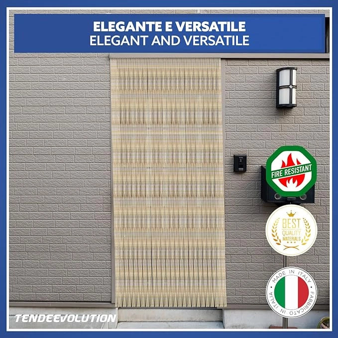 Tenda Antimosche Modello GLIT in PVC, Plastica Verde | Largh. 1m x Alt. 2,20m | Protezione Insetti, Porta, Esterno, Interno