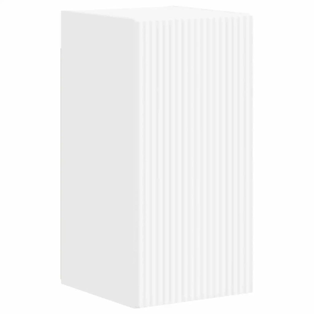 Set mobile TV Montaggio a parete 4 pz-Credenza per TV Bianco Legno multistrato 805573