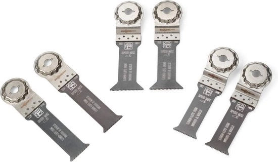 Lame Za e-Cut Extra Lunghe per Multitool - Set da 6 per Legno e Metallo