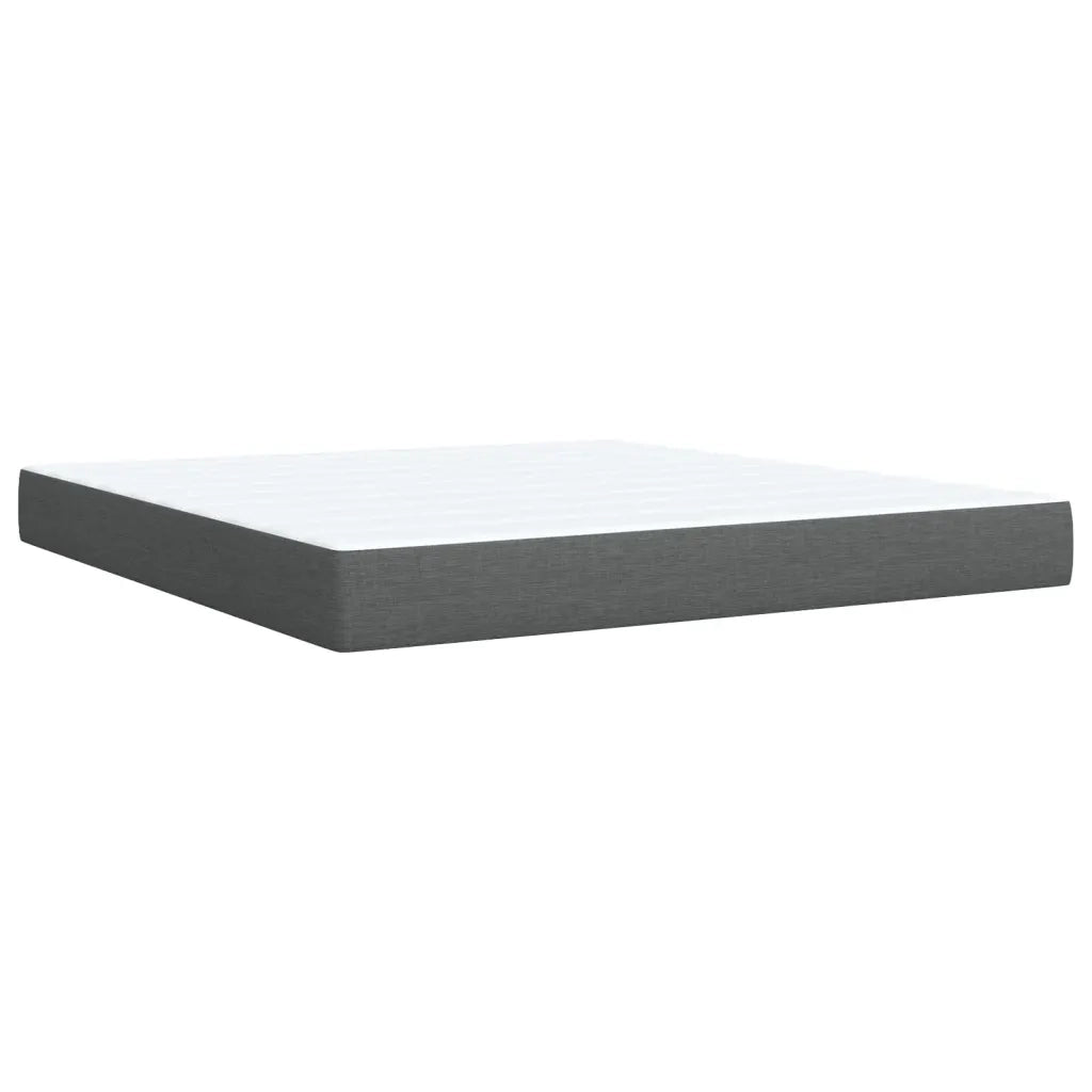 Giroletto a Molle con Materasso Grigio Scuro 180x200 cm Tessuto 3291360