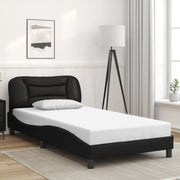 Giroletto senza Materasso-Struttura Letto Hvar Nero 100x200 cm in Similpelle