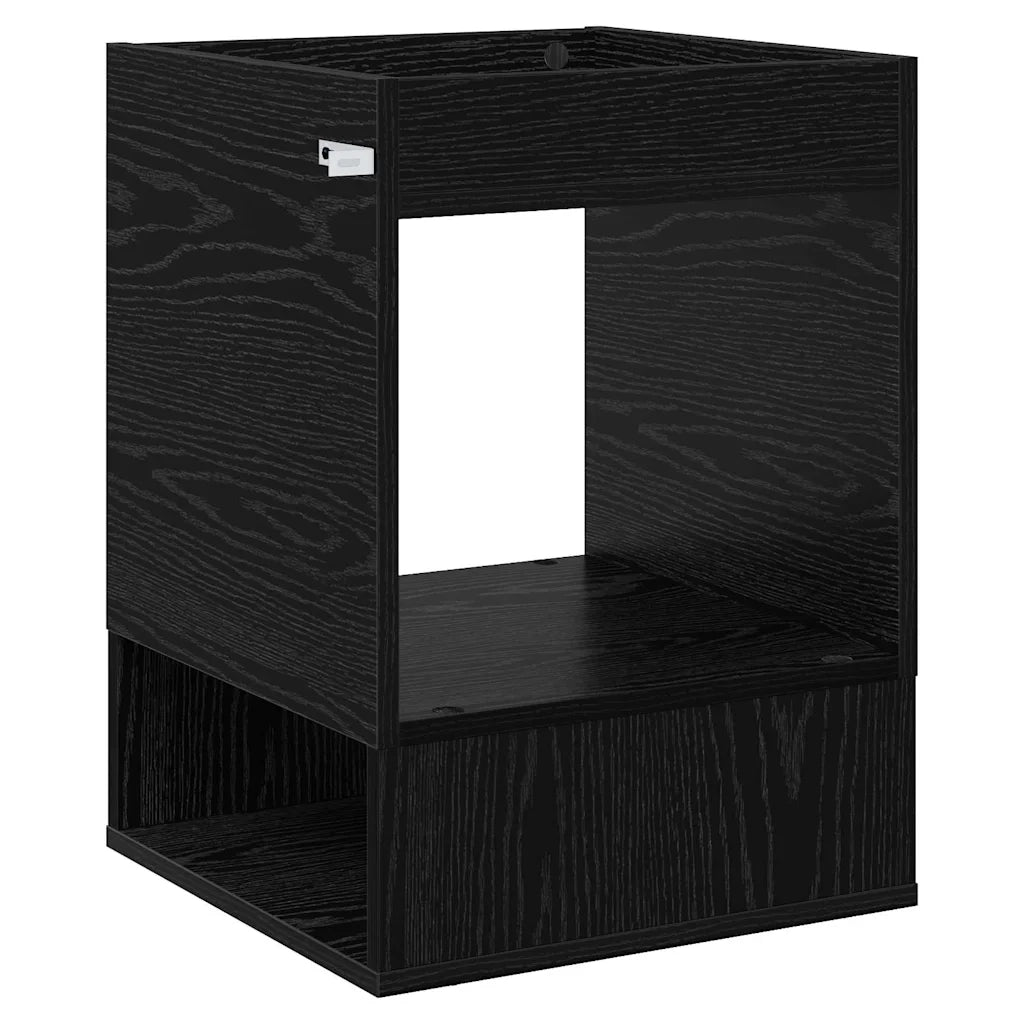 Tavolino Rovere Nero 40 x 40 x 56 cm Legno ingegnerizzato 890946