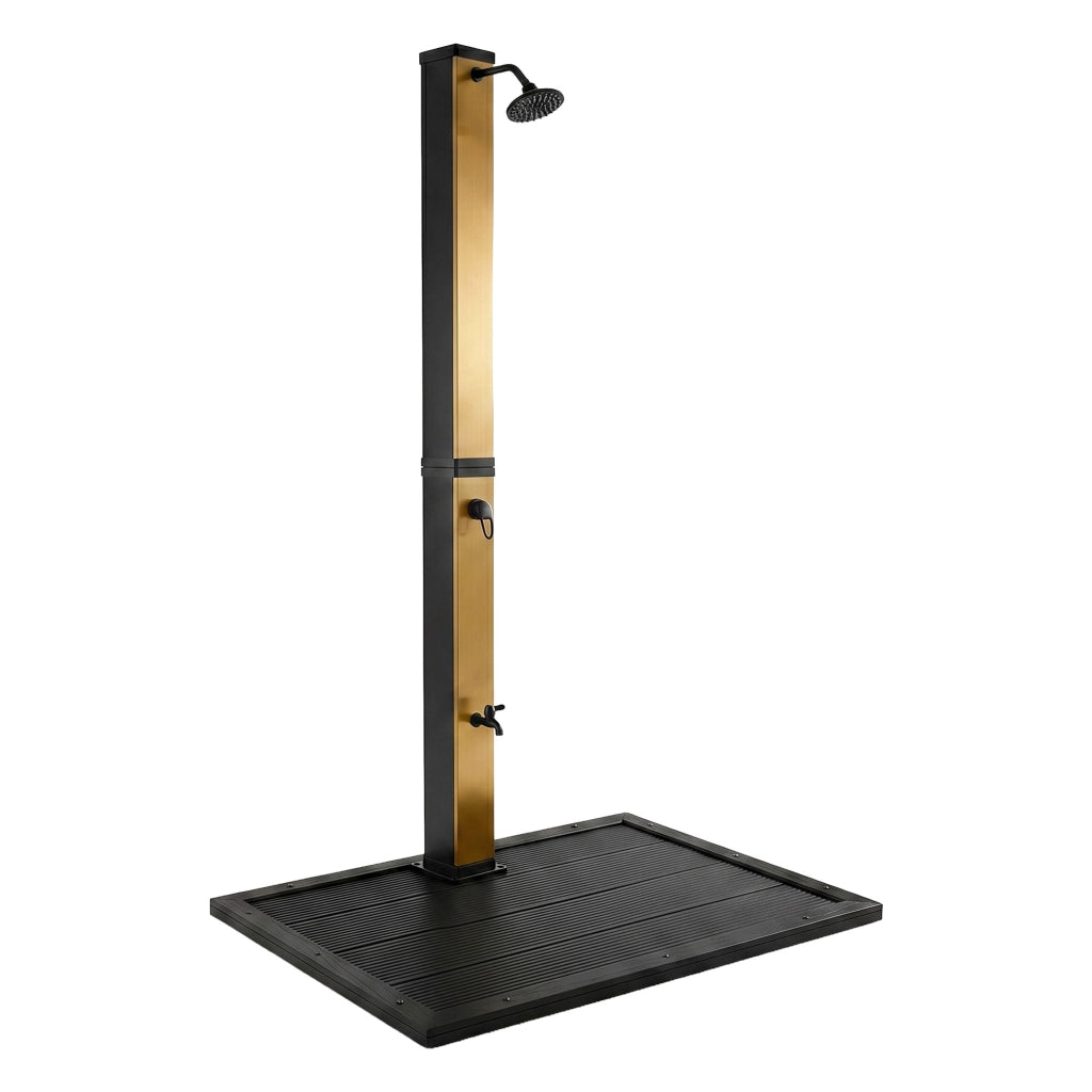 Doccia solare da giardino da 40L con pedana - Surya Gold & Dasar