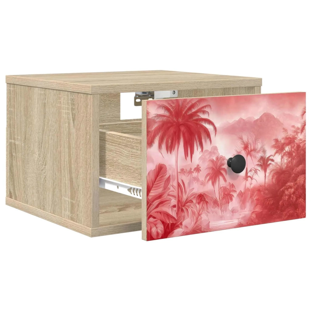 Mobiletto da comodino a parete AACHEN Rovere Sonoma 8007497
