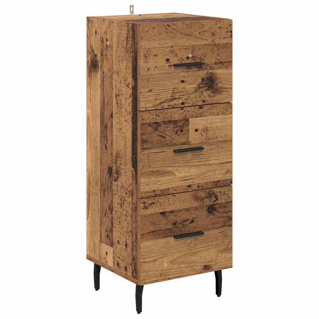 Credenza | Madia | Buffet da pranzo | Armadio da pranzo Legno vecchio 34 x 34,5 x 90 cm Legno multistrato