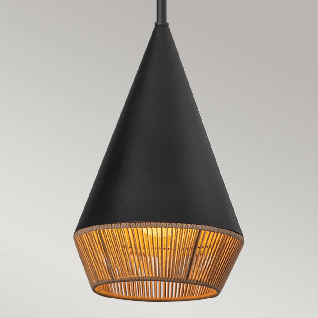 Lampada sospensione industriale nera Daphne Alora Mood E27