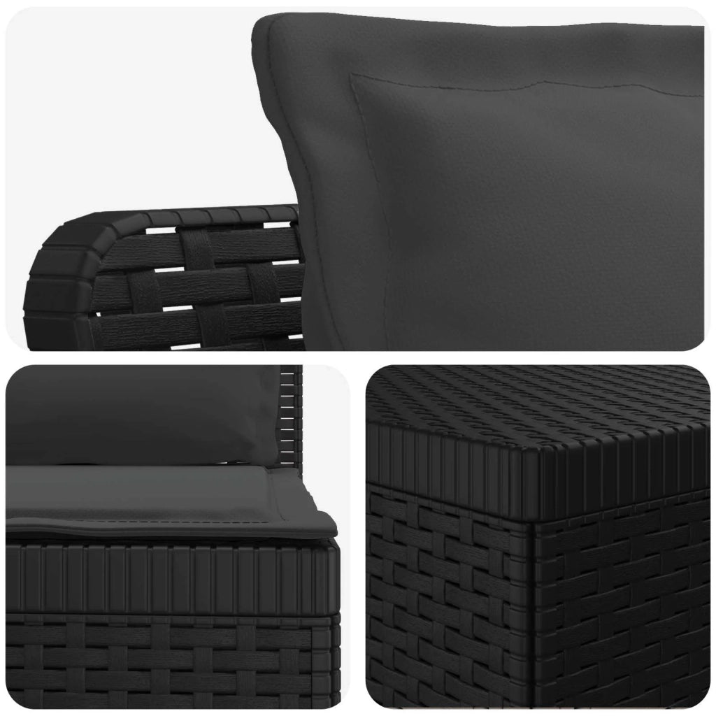 Divano 7 Posti da Giardino con Cuscini Aspetto Rattan PP 3444159