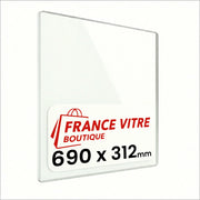 690 x 312 x 4 mm - Vetro per stufa a legna - vetro camino di ricambio - vetro per caminetto resistente al fuoco - France Vitre