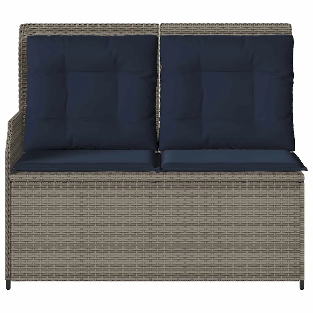 Panchina da giardino Grigio polyrattan 3394456
