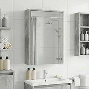 Mobiletto per specchio da bagno Grigio cemento 889138