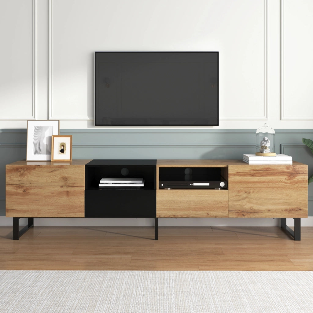 Mobile TV ¨C MINIMAL ¨C Nero, Legno, con Ripiani