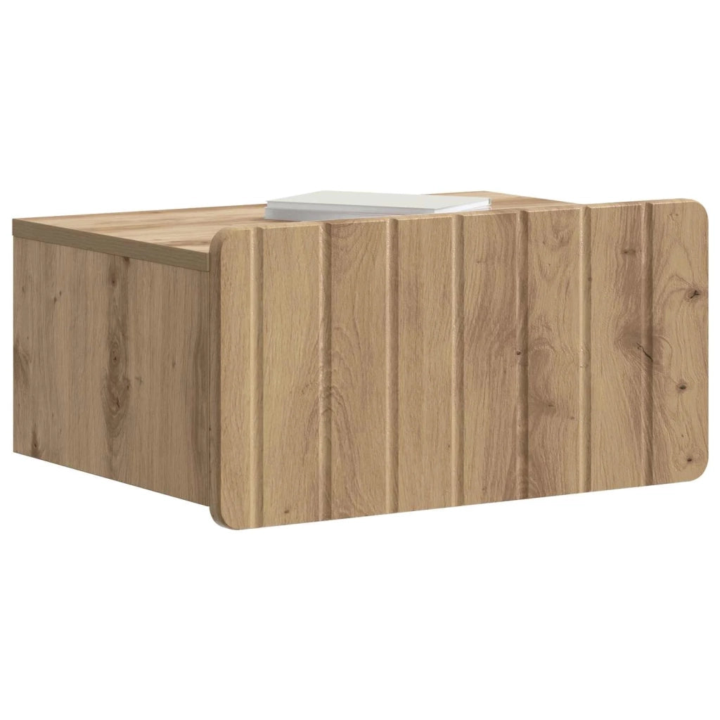 Mobiletto da notte a muro 2 pz Rovere Artigianale 898294