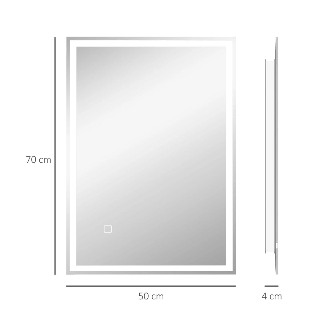 Specchio da Bagno con LED ¨C Minimal ¨C Bianco