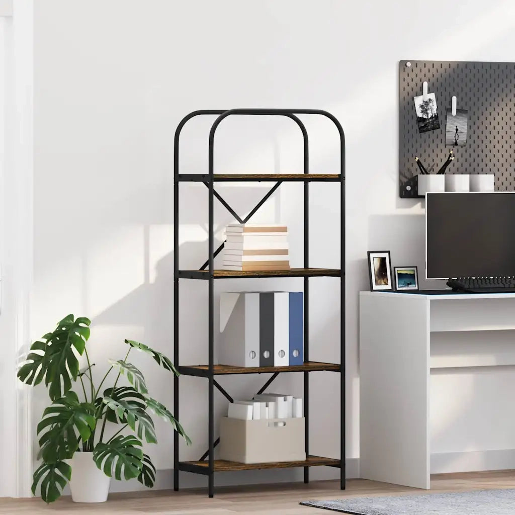Libreria Rovere fumé 60 x 30 x 146 cm Legno multistrato 879859