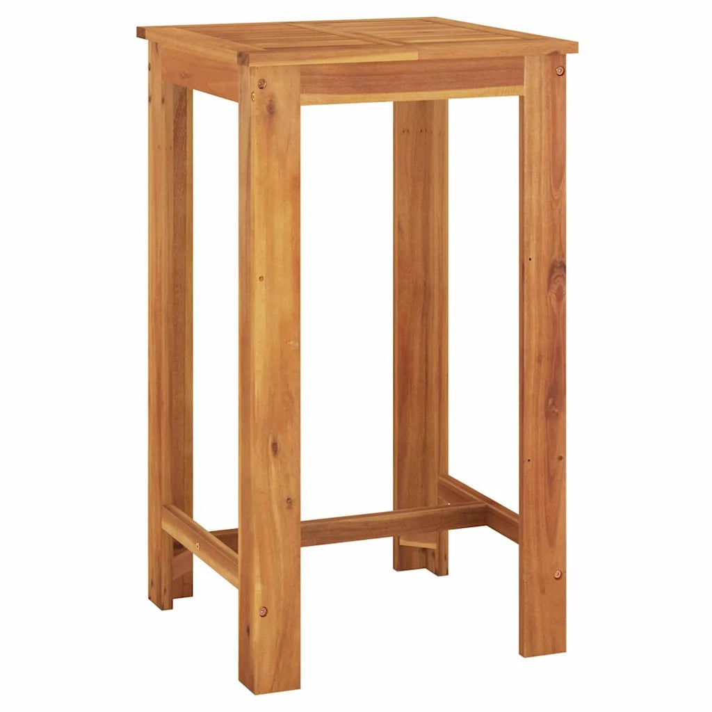 Set Bar da Giardino 3 pz | Set Salotto da Giardino Nero in Legno Acacia e Polyrattan