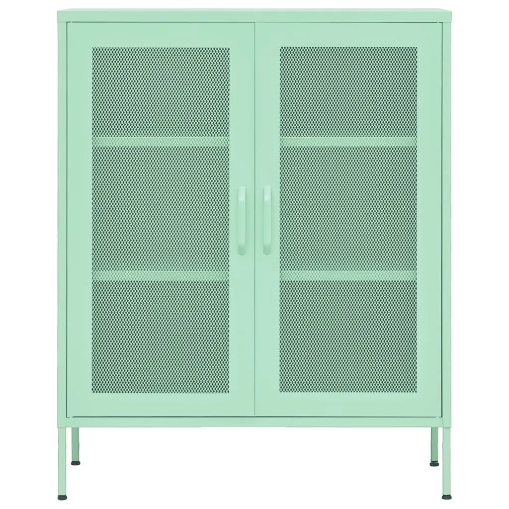 Armadio di stoccaggio dal design mint moderno 80 x 35 x 101,5 cm con ripiani regolabili in acciaio mint 02_0046867