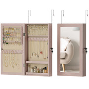 Specchiera con cassetti e chiusura ¨C Minimal ¨C rosa e beige 60x40x138