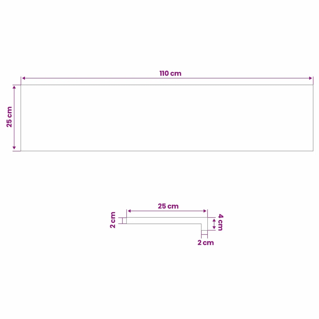 Gradini per Scale 2 pz 110 x 25 x 2 cm Marrone 3449277