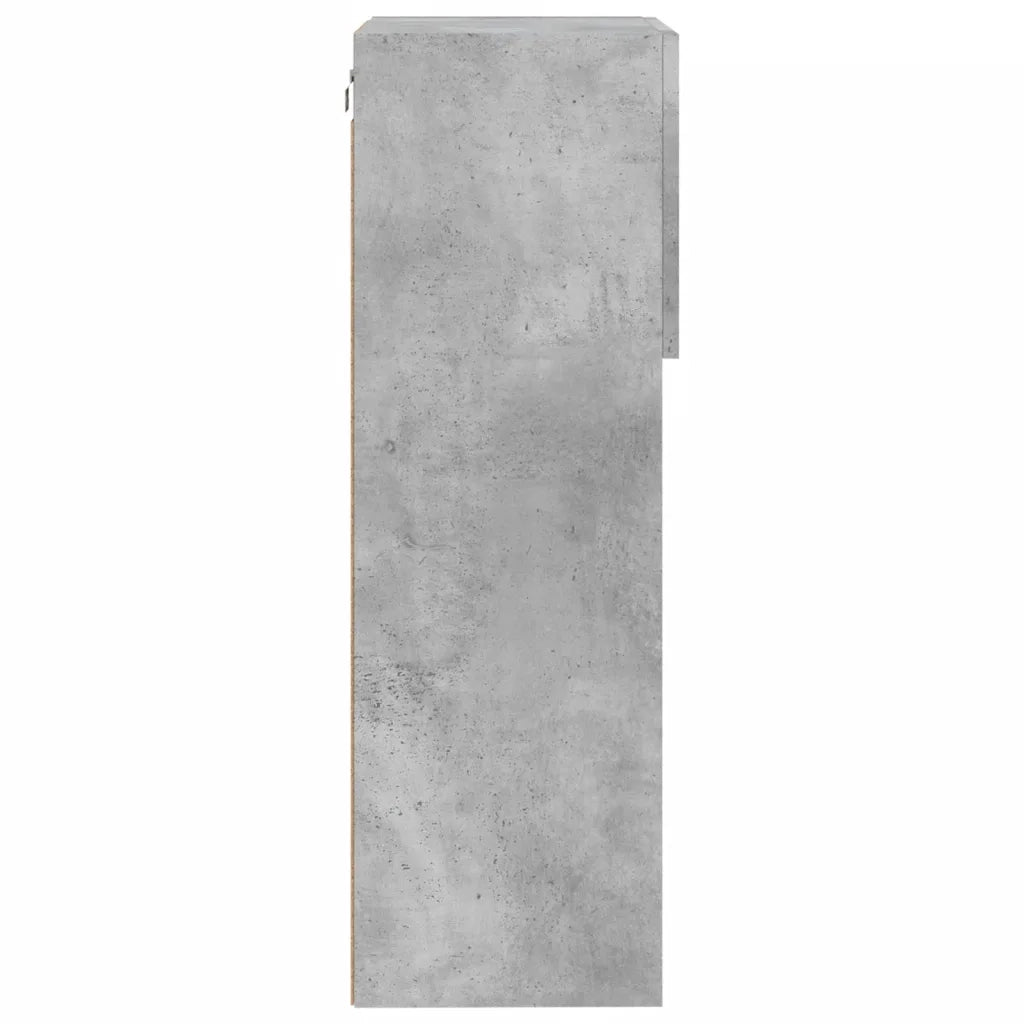 Mobili TV con Luci LED 2pz | Armadietto TV | Mobile Porta TV Grigio Cemento 40,5x30x90 cm