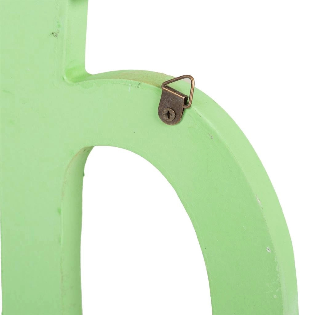 Appendino in legno e metallo verde 74x23h