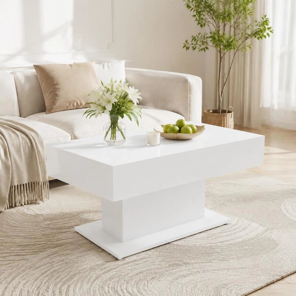 Coffee Table White 96x50x45 Cm Wood Material