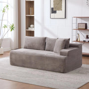 Divano modulare, divano compatto, tessuto chenille, schiuma ad alta elasticità 30D, base antiscivolo, 2 posti, grigio