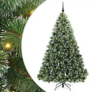Albero di Natale artificiale con 300 LED Verde 210 cm PE e PVC