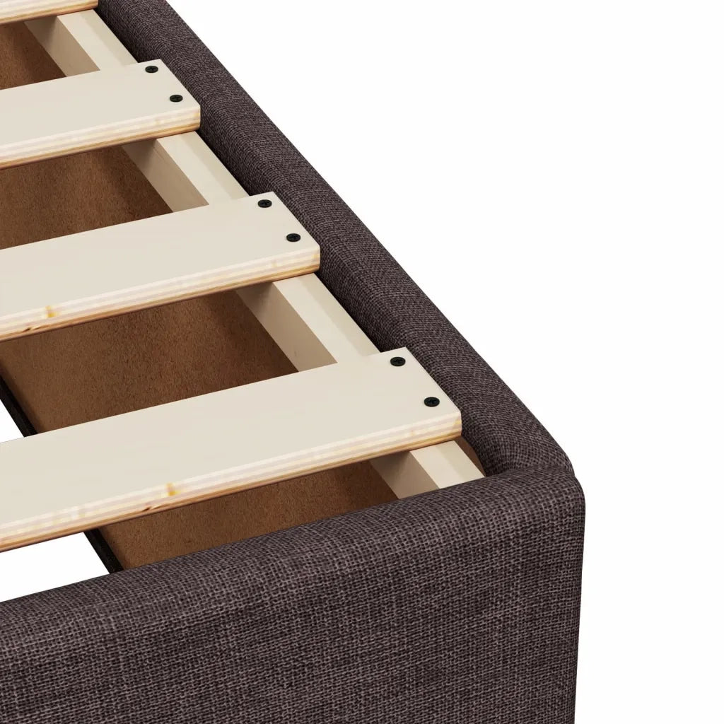 Letto singolo | Letto per adulti | Giroletto senza Materasso Marrone Scuro 90x190 cm Tessuto