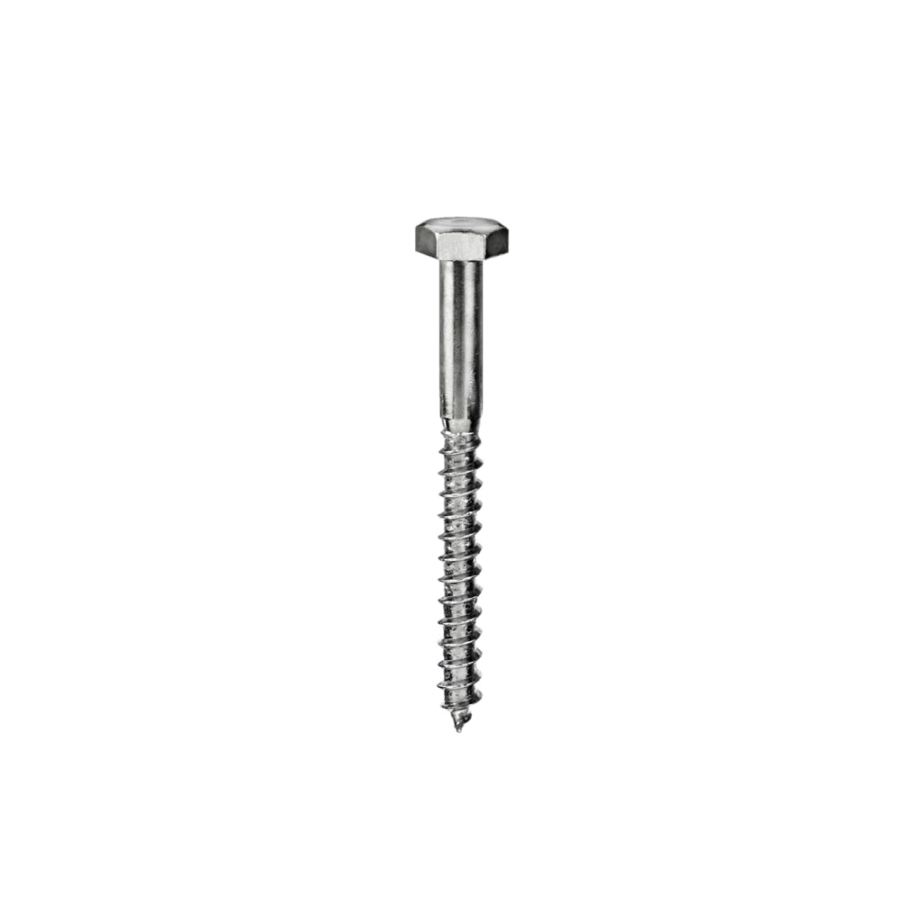 Tirafondi testa esagonale 6 x 30 - 8 pz.